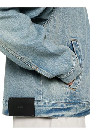 Giacca denim di cotone azzurro PURPLE BRAND | M6087FZJP325MIDINDIGO